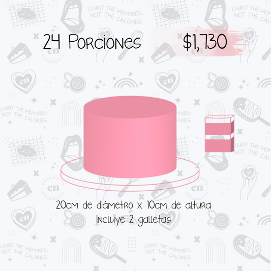 Pastel 24 porciones