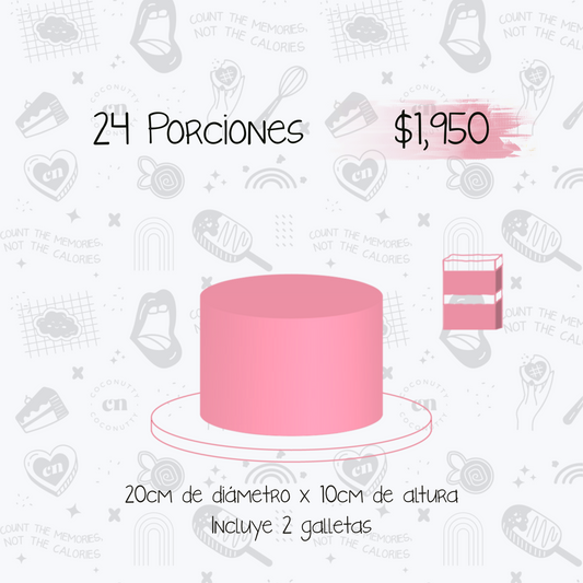 Pastel 24 porciones